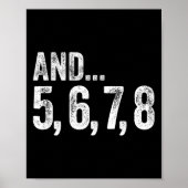 en 5 6 7 8 Leerkracht danslessen Poster (Voorkant)