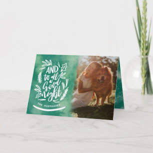 EN AAN ALLEN EEN GOEDE NACHT FEESTDAGEN KAART