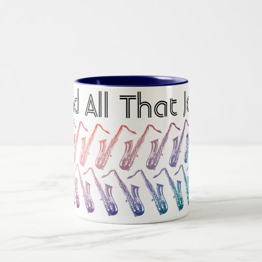 En al dat Jazz Pattern Tweekleurige Koffiemok (Center)