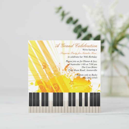 En al die Jazz uitnodiging (Staand voorkant)