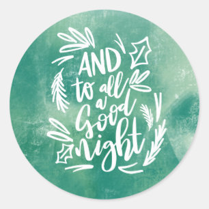 EN ALLEN EEN GOEDE NACHT RONDE STICKER