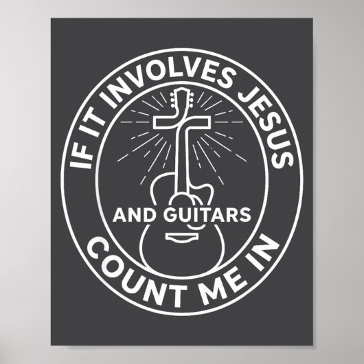 En als het Jesus-gitaren betreft Poster (Voorkant)