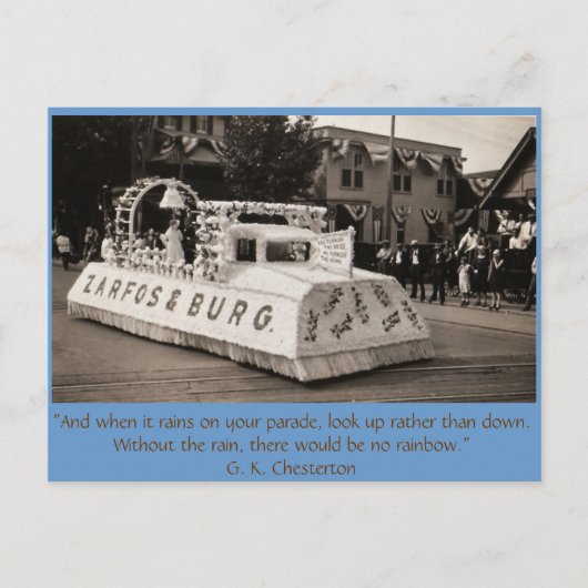 En als het regent op je parade... briefkaart (Voorkant)
