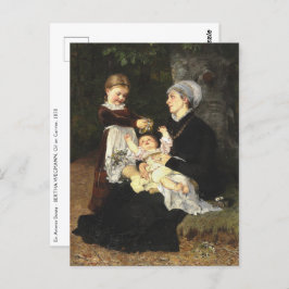 En Ammes Besøg - Bertha Wegmann Schone Kunsten Briefkaart