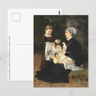 En Ammes Besøg - Bertha Wegmann Schone Kunsten Briefkaart