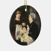En Ammes Besøg - Bertha Wegmann Schone Kunsten Keramisch Ornament (Rechts)