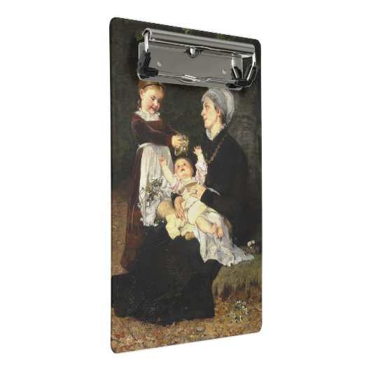 En Ammes Besøg - Bertha Wegmann Schone Kunsten Mini Klembord (Schuin)