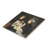 En Ammes Besøg - Bertha Wegmann Schone Kunsten Tegeltje (Zijkant)