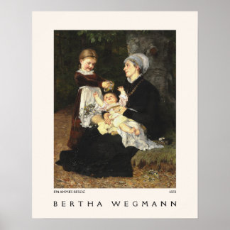 En Ammes Besøg Fine Art Bertha Wegmann Museum Poster