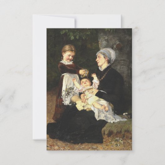 En Ammes Bezoek - Bertha Wegmann Bedankkaart (Voorkant)