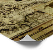  en antiek oude wereldkaarten poster (Hoek)