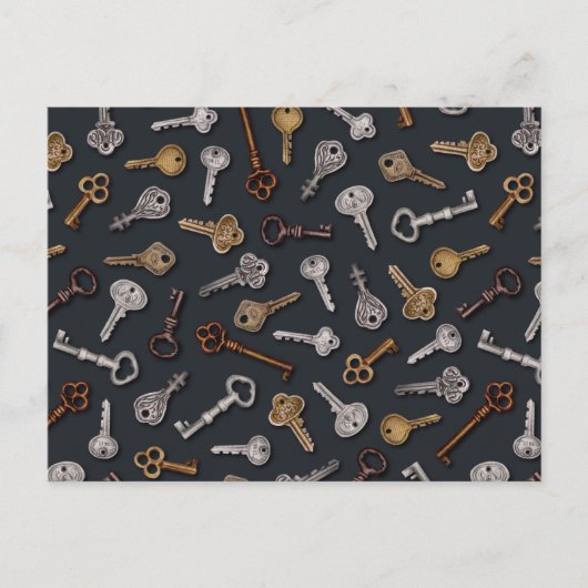  en Antiek sleutels Briefkaart (Voorkant)