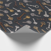  en Antiek sleutels Cadeaupapier (Hoek)