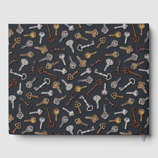 en Antiek sleutels Gastenboek (Achterkant)