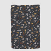  en Antiek sleutels Golfhanddoek (Voorkant)
