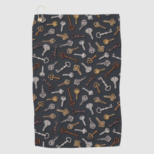  en Antiek sleutels Golfhanddoek (Voorkant)