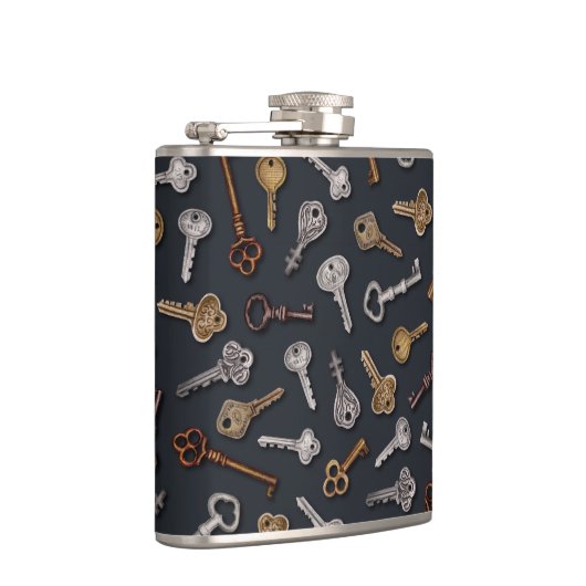 en Antiek sleutels Heupfles (Rechts)