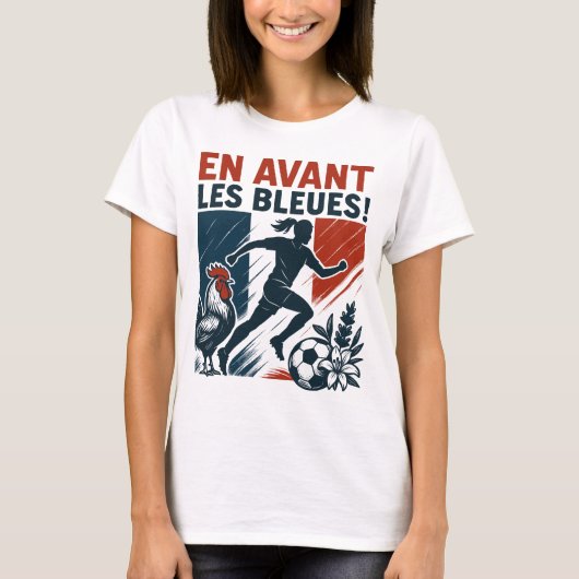 En Avant Les Bleues – French Women’s Soccer team T-shirt (Voorkant)