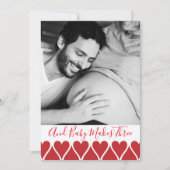 En Baby maakt drie foto's 'Zwangerschap'-aankondig Aankondiging (Voorkant)