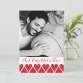 En Baby maakt drie foto's 'Zwangerschap'-aankondig Aankondiging (Staand voorkant)