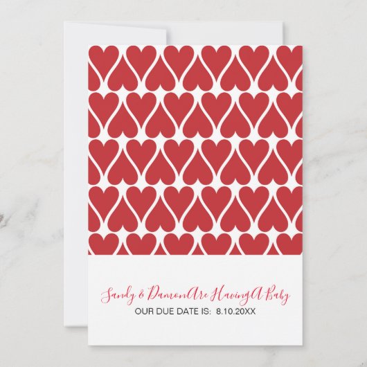 En Baby maakt drie foto's 'Zwangerschap'-aankondig Aankondiging (Achterkant)