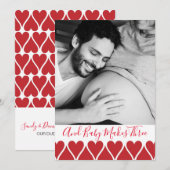 En Baby maakt drie foto's 'Zwangerschap'-aankondig Aankondiging (Voorkant / Achterkant)