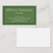  en basisparalegaal Visitekaartje (Voorkant / Achterkant)