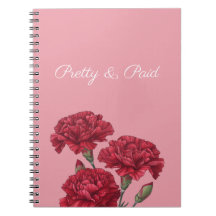  en betaald met Anjer Bloemen Notitieboek
