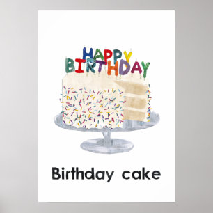 En - Birthday Cake Poster