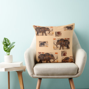 En bison mozaïek grotkunst kussen product