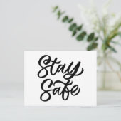 En blijf veilig briefkaart (Staand voorkant)