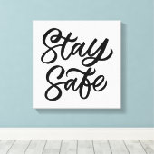 En blijf veilig canvas afdruk (Insitu (Houten vloer))