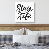 En blijf veilig canvas afdruk (Insitu (Slaapkamer))