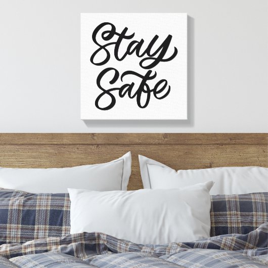 En blijf veilig canvas afdruk (Insitu (Slaapkamer))