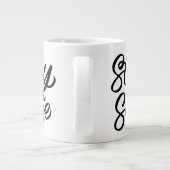 En blijf veilig grote koffiekop (Achterkant)