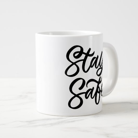 En blijf veilig grote koffiekop (Voorkant rechts)