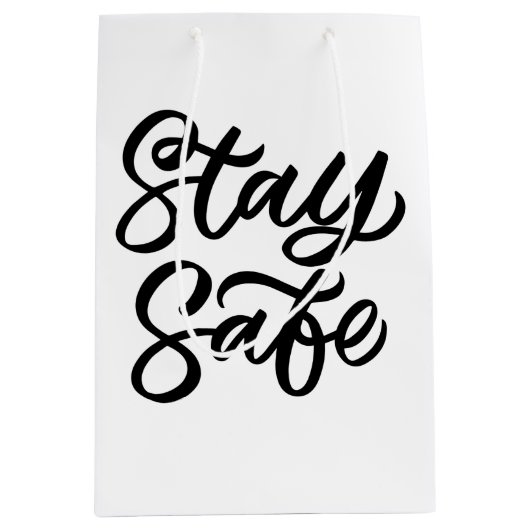 En blijf veilig medium cadeauzakje (Voorkant)