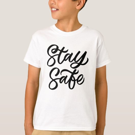 En blijf veilig t-shirt (Voorkant)