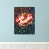 En breek het Neon-teken af Canvas Afdruk (Insitu (Houten vloer))