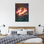 En breek het Neon-teken af Canvas Afdruk (Insitu (Slaapkamer))