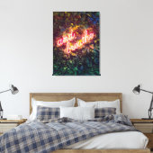 En breek het Neon-teken af Canvas Afdruk (Insitu (Slaapkamer))