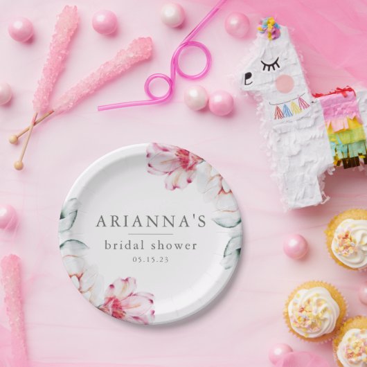  en Chic Floral Vrijgezellenfeest Lavender Papieren Bordje (Feest)