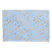 en chique blauw en Roos gouden polka stippen Kussensloop (Voorkant)