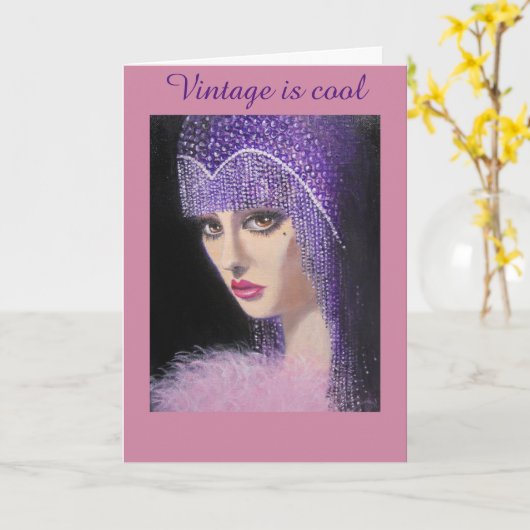  en coole dame, verjaardag Kaart (Gele Bloem)