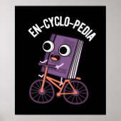En-cyclo-Pedia Funny Encyclopedia Pun Dark BG Poster (Voorkant)
