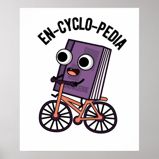 En-cyclo-Pedia Funny Encyclopedia Pun Poster (Voorkant)