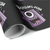 En-cyclops-pedia Funny Encyclopedia Pun Dark BG Cadeaupapier (Rol Hoek)