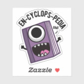 En-cyclops-pedia Funny Encyclopedia Pun Sticker (Vel)