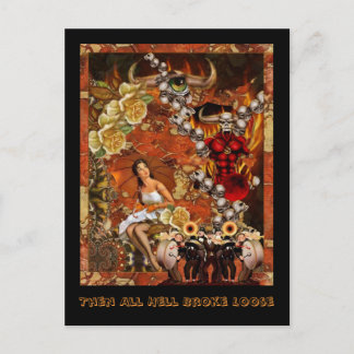 En dan alle hel Broke Loose Briefkaart