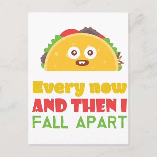 En dan Herfst ik elke dinsdag uit Funny Taco Briefkaart (Voorkant)